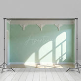 Aperturee - Aperturee Indoor Light Green White Wall Photography Backdrop