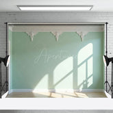 Aperturee - Aperturee Indoor Light Green White Wall Photography Backdrop