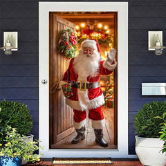 Aperturee - Aperturee Indoor Room Santa Claus Merry Christmas Door Cover