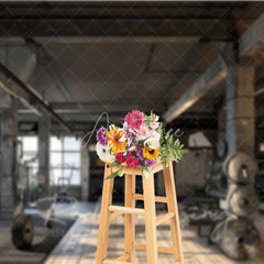 Aperturee - Aperturee Industrial Gym Fitness Room Photography Backdrop Bodybuilding Workout Weightlifting Background