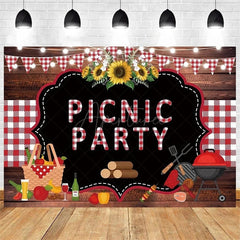 Aperturee - Aperturee It’s a Baby Q Summer Barbecue Baby Shower Backdrop Red Plaid with a Rustic Vibe Fun Outdoor Party Decoration
