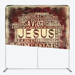 Aperturee - Aperturee Jesus Christ Religious Word Tension Fabric Backdrop