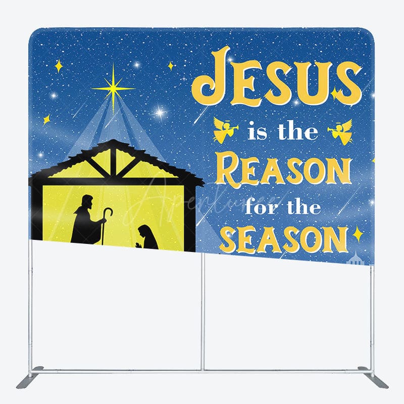 Aperturee - Aperturee Jesus Is the Reason Christmas Pillow Cover Backdrop