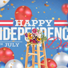 Aperturee - Aperturee July 4th Independence Day Balloon Holiday Backdrop