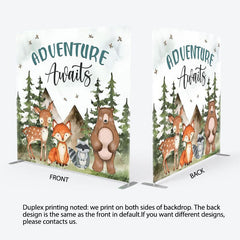 Aperturee - Aperturee Jungle Adventure Awaits Fabric Backdrop Cover for Birthday