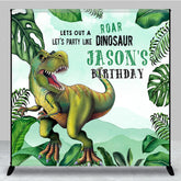 Aperturee Aperturee Jungle Monstera Dinosaur Custom Birthday Backdrop