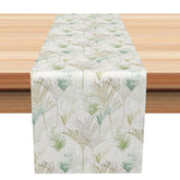 Aperturee - Aperturee Jungle Palm Tree Leaves Table Runner Tropical Greenery for a Summer Vibe Safari or a Hawaiian Party Decor
