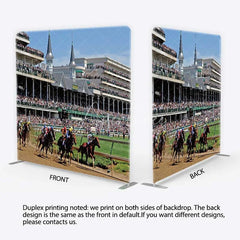 Aperturee - Aperturee Kentucky Derby Horse Racing Tension Fabric Backdrop Churchill Downs Style Racetrack Party Decorations
