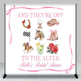 Aperturee - Aperturee Kentucky Derby Romantic Custom Bridal Shower Backdrop