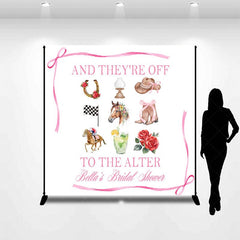 Aperturee - Aperturee Kentucky Derby Romantic Custom Bridal Shower Backdrop