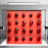 Aperturee Aperturee Ladybug Pattern Photography Backdrop Modern Red and Black Insect Art Print Whimsical Nature Studio Photo Prop