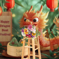 Aperturee - Aperturee Lantern Zongzi Artistic Dragon Boat Festival Backdrop