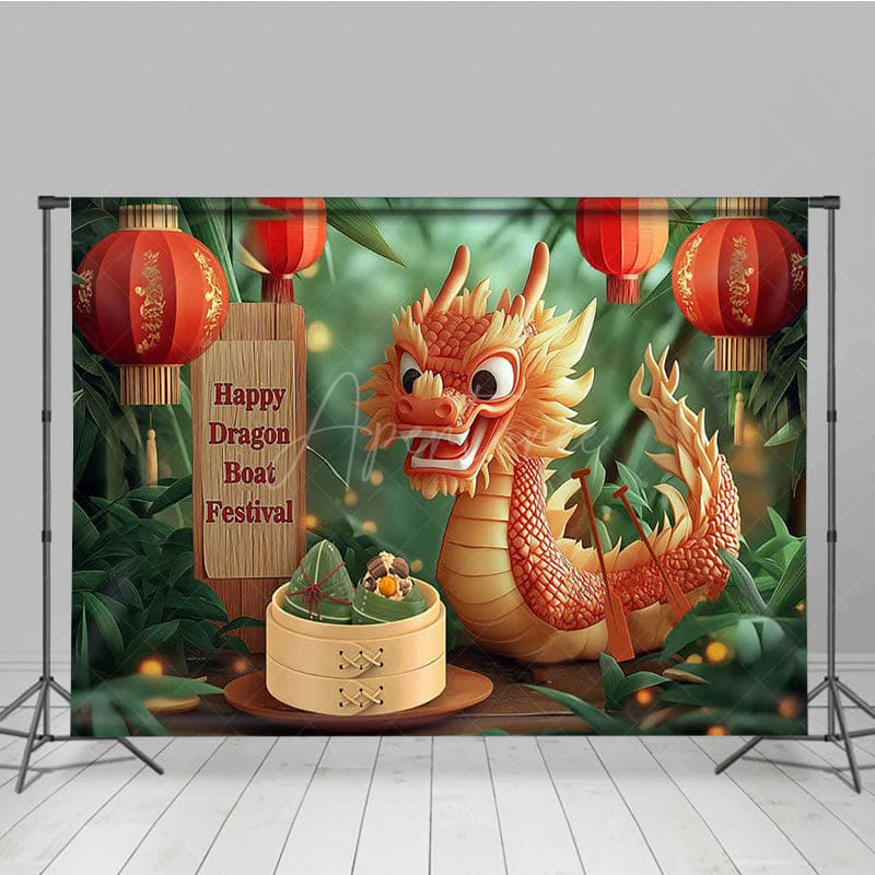 Aperturee - Aperturee Lantern Zongzi Artistic Dragon Boat Festival Backdrop