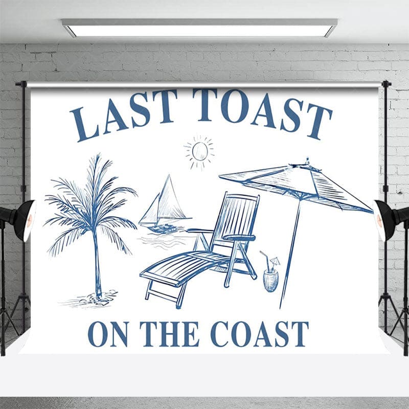 Aperturee - Aperturee Last Toast On The Coast Cute Summer Holiday Backdrop