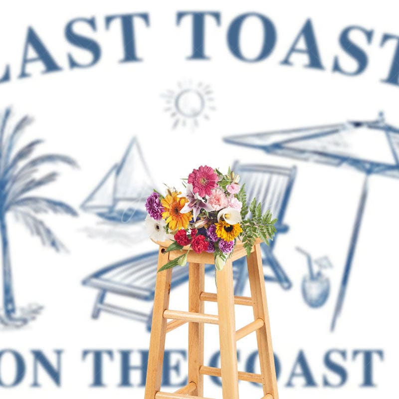Aperturee - Aperturee Last Toast On The Coast Cute Summer Holiday Backdrop