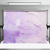 Aperturee - Aperturee Lavender and White Abstract Oil Painting Texture Photography Backdrop Artistic Portrait Photo Studio Prop