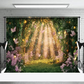 Aperturee - Aperturee Lavender Jungle Shiny Bokeh Halo Butterfly Backdrop