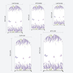 Aperturee - Aperturee Lavender Spring Butterfly Cute Wedding Arch Backdrop