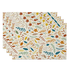 Aperturee - Aperturee Leaves Of Different Colors Art Set of 4 Placemats