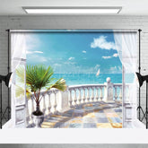Aperturee - Aperturee Leisurely Seaside Vacation Villa Summer Backdrop