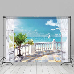 Aperturee - Aperturee Leisurely Seaside Vacation Villa Summer Backdrop