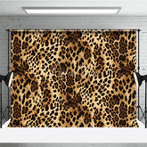 Aperturee - Aperturee Leopard Print Backdrop Wild Animal Skin Pattern Party Supplies for Fashion Jungle Theme