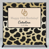 Aperturee - Aperturee Leopard Print Custom Name Happy 18th Birthday Backdrop