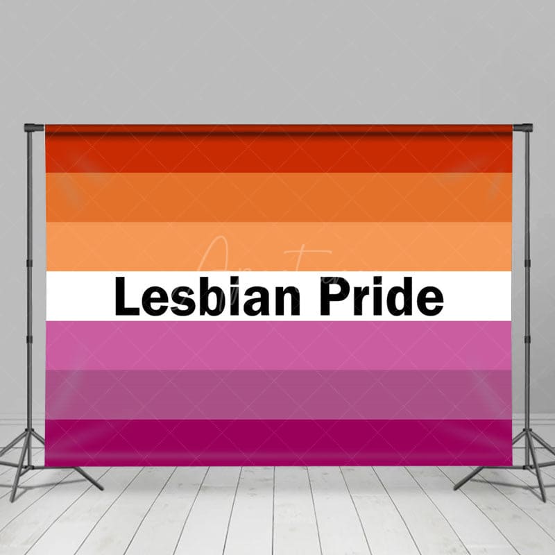 Aperturee - Aperturee Lesbian Pride Month Colorful Stripe Photo Backdrop