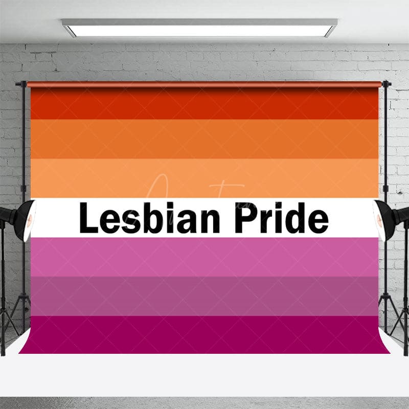 Aperturee - Aperturee Lesbian Pride Month Colorful Stripe Photo Backdrop