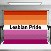 Aperturee - Aperturee Lesbian Pride Month Colorful Stripe Photo Backdrop