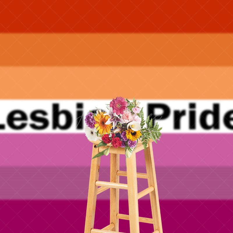 Aperturee - Aperturee Lesbian Pride Month Colorful Stripe Photo Backdrop