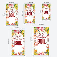 Aperturee - Aperturee Let The Good Times Boil Lobster Birthday Rectangle Backdrop