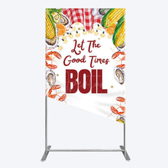 Aperturee - Aperturee Let The Good Times Boil Lobster Birthday Rectangle Backdrop