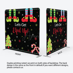 Aperturee - Aperturee Lets Get Elfed Clown Candy Cane Pillow Case Backdrop