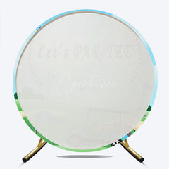 Aperturee Aperturee Let’s Par Tee Golf Themed Birthday Round Backdrop Fun Sports Party for Him Green Golf Course Photo Prop Decor