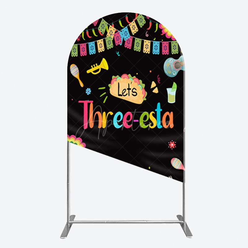 Aperturee Aperturee Lets Three Esta Mexican Taco Birthday Arch Backdrop