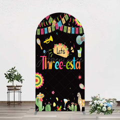 Aperturee Aperturee Lets Three Esta Mexican Taco Birthday Arch Backdrop