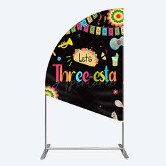 Aperturee Aperturee Lets Three Esta Mexican Taco Birthday Half Moon Arch Backdrop