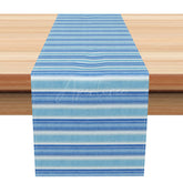 Aperturee - Aperturee Light and Fresh Striped Table Runner for Simple and Modern Spring and Summer Kitchen Decor