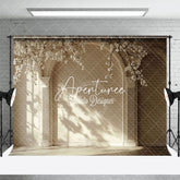 Aperturee - Aperturee Light And Shadow Arch Wall Floral Photography Backdrop