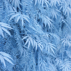 Aperturee - Aperturee Light Blue Artificial Flower Wall with Lush Fern Leaves Elegant Backdrop for Wedding Party and Event Decor