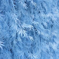 Aperturee - Aperturee Light Blue Artificial Flower Wall with Lush Fern Leaves Elegant Backdrop for Wedding Party and Event Decor
