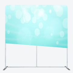 Aperturee - Aperturee Light Blue Bokeh Fabric Backdrop Cover For Photo