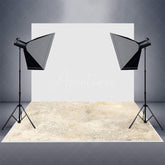 Aperturee - Aperturee Light Gold White Abstract Txture Rubber Floor Mat
