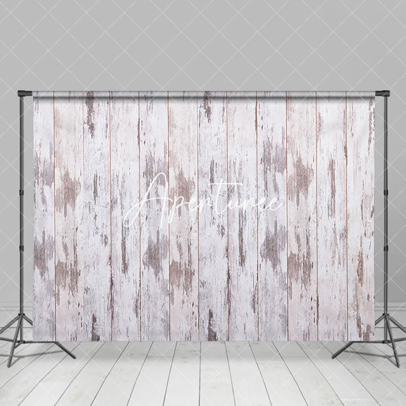 Aperturee - Aperturee Light Grey Beige Wooden Stripe Abstract Backdrop