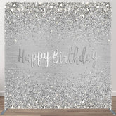 Aperturee - Aperturee Light Grey Simple Fabric Backdrop Cover for Birthday