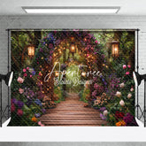 Aperturee - Aperturee Light Spring Colorful Floral Garden Wedding Backdrop