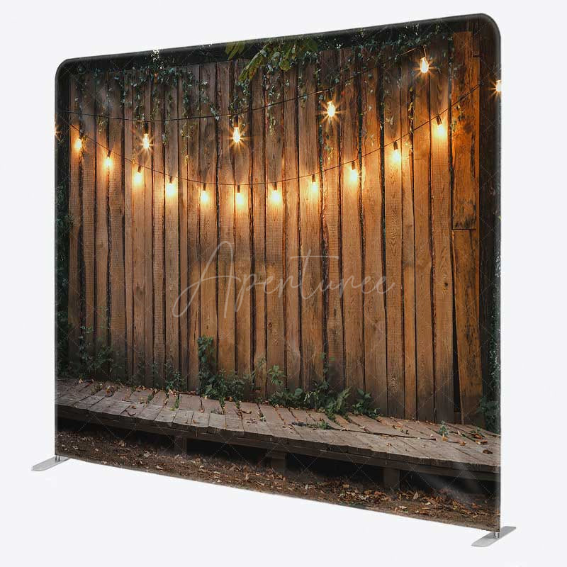 Aperturee Aperturee Light Stage Backyard Night Party Pillow Case Backdrop