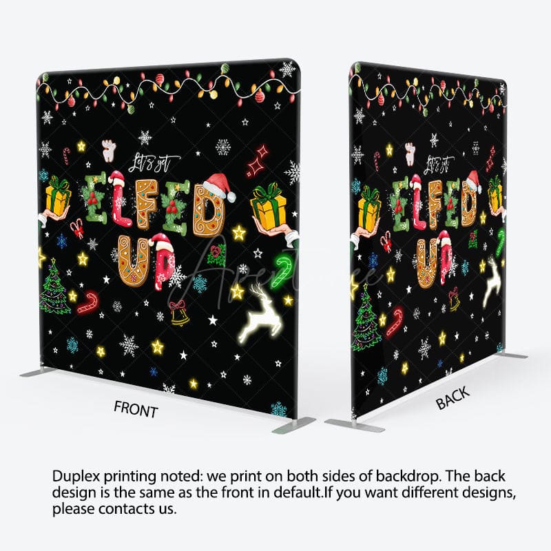 Aperturee - Aperturee Light Strip Snow Elfed Up Pillow Case Backdrop