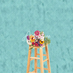 Aperturee - Aperturee Light Teal Abstract Pattern Photography Backdrop